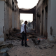 An MSF staff member walks through the grounds of the Kunduz trauma centre, hours after it was badly damaged from sustained bombing on Oct. 3.